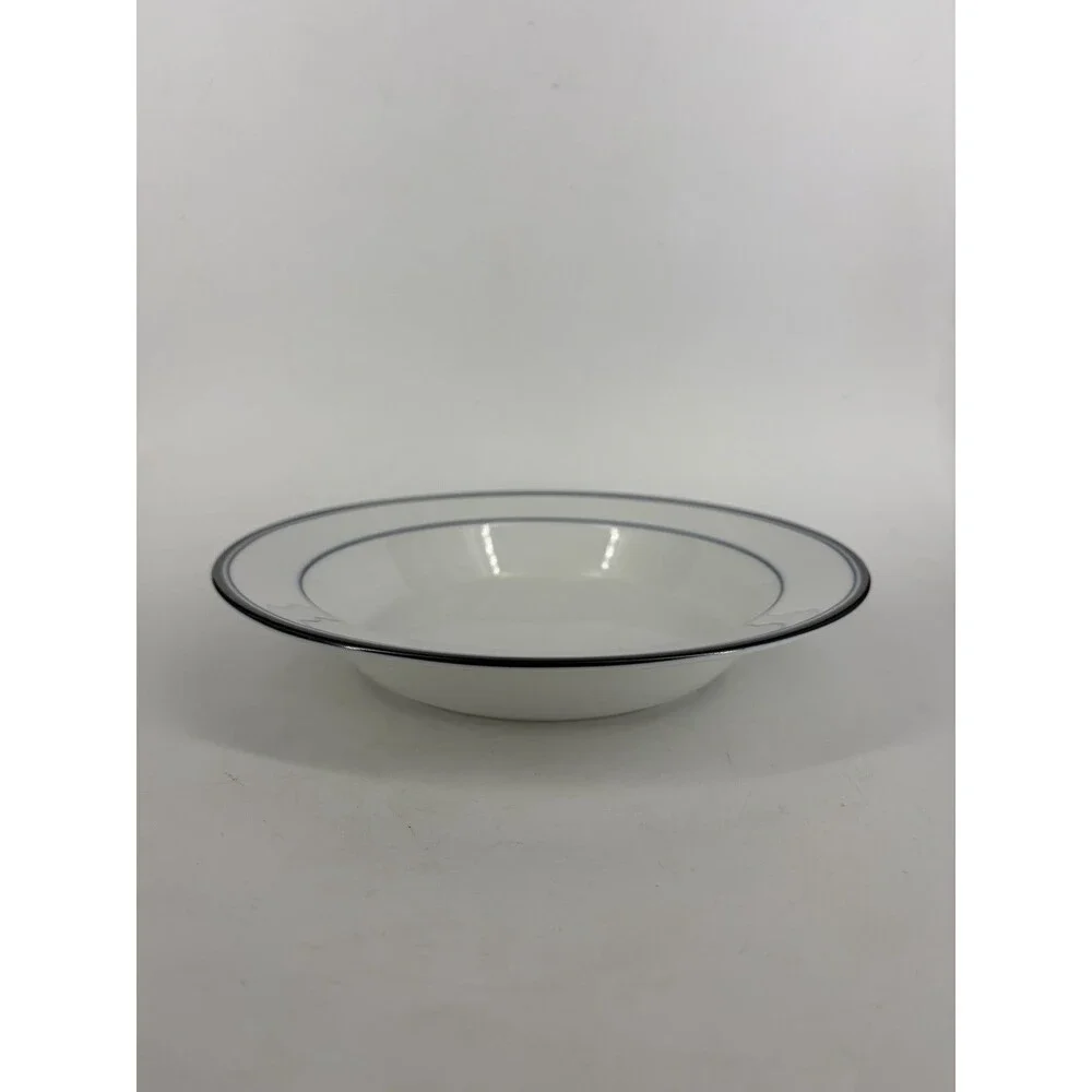 Dansk International Design Concerto Allegro TL Blue White Rim Soup Pasta Bowls 4